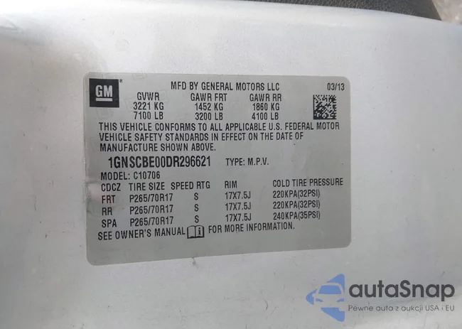 1GNSCBE00DR296621: 44202122