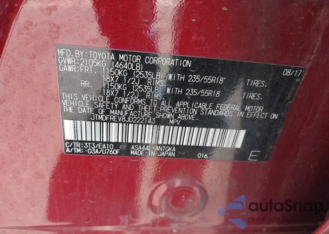 JTMDFREV8JD222143: 44202148