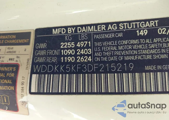 WDDKK5KF3DF215219: 44202170