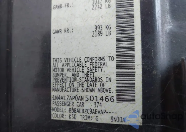 1N4AL2AP0AN501466: 44202200