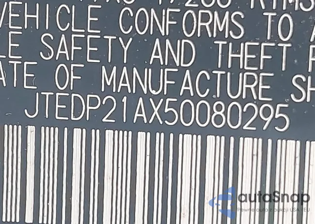 JTEDP21AX50080295: 44202208