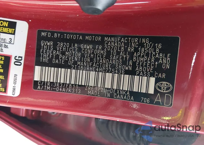 2T1BURHE4HC775436: 44202335