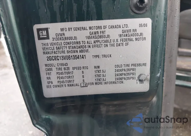 2GCEC13V061354141: 44202364