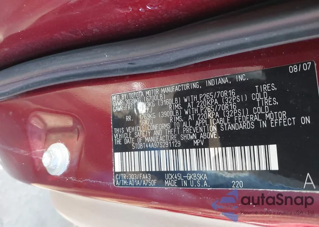 5TDBT44A97S291129: 44203406