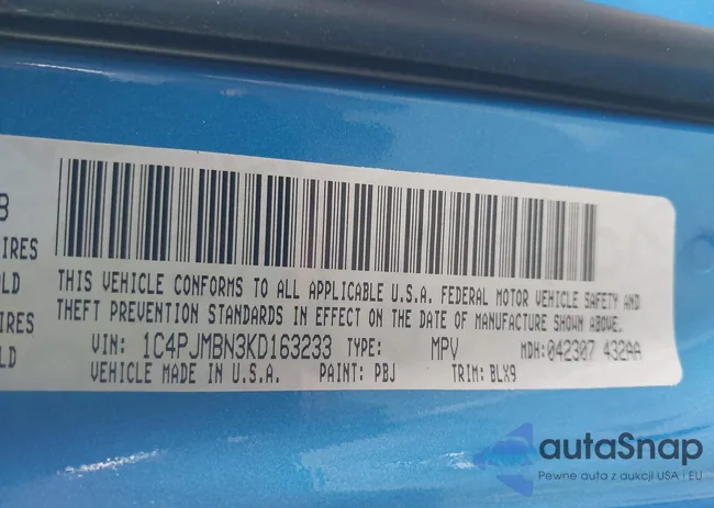 1C4PJMBN3KD163233: 44203466