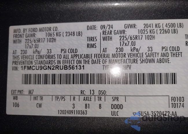 1FMCU9GN2RUB56131: 44203653