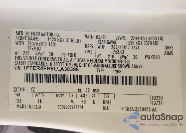 1FTER4FH8LLA38398: 44203674