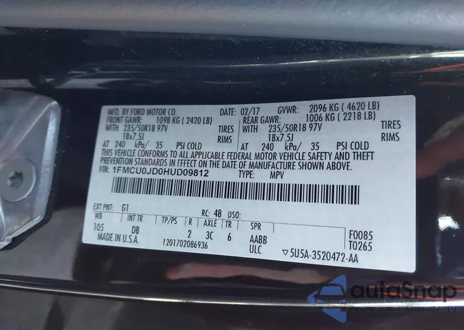 1FMCU0JD0HUD09812: 44203719