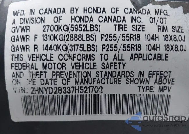 2HNYD28337H521702: 44203851