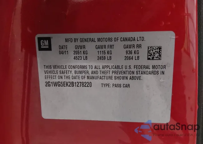 2G1WG5EK2B1278220: 44203989