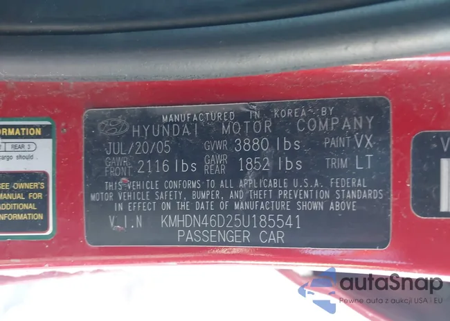 KMHDN46D25U185541: 44203003