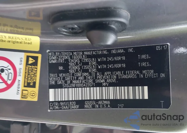 5TDJZRFHXHS422071: 44203009