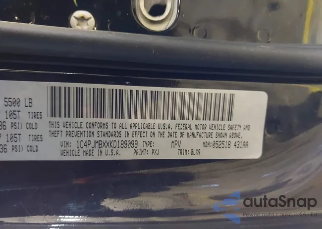 1C4PJMBXXKD189099: 44203087