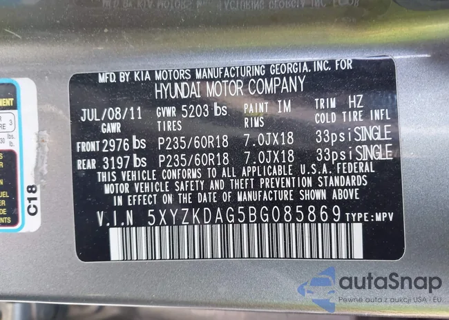 5XYZKDAG5BG085869: 44203095