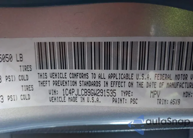 1C4PJLCB9GW291535: 44203223