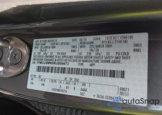 1FMCU0MN5RUB56673: 44203325