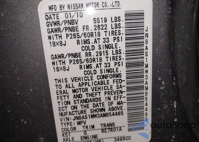 JN8AS1MW3AM854465: 44203351