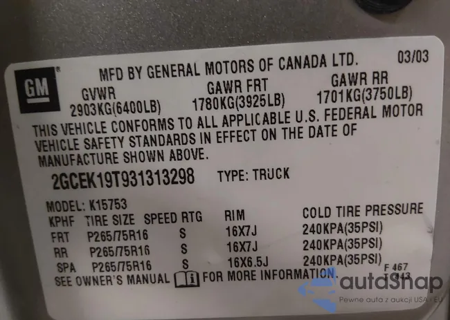 2GCEK19T931313298: 44204400