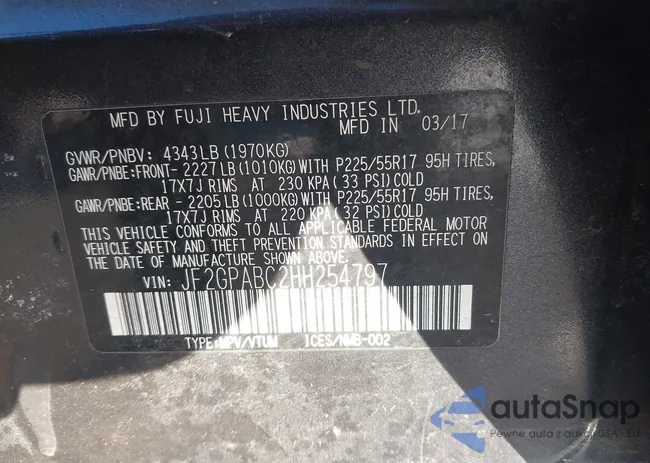 JF2GPABC2HH254797: 44204429