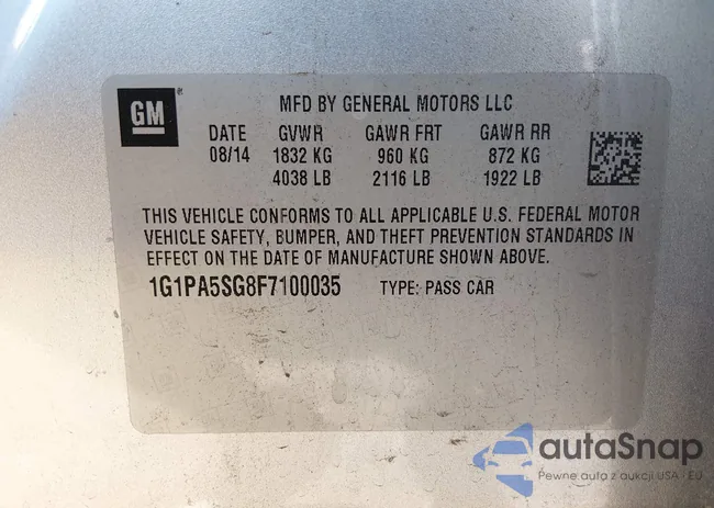 1G1PA5SG8F7100035: 44204457
