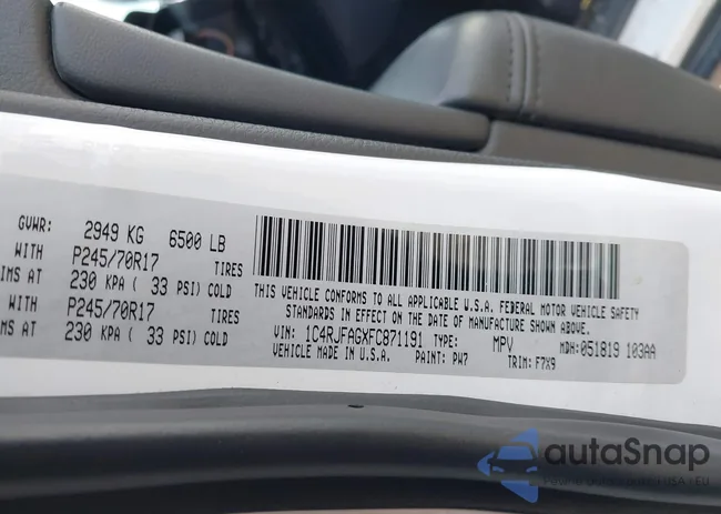 1C4RJFAGXFC871191: 44204501