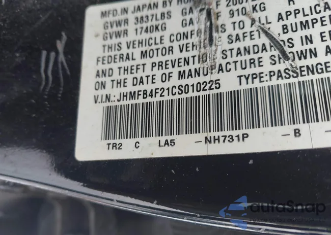 JHMFB4F21CS010225: 44204527