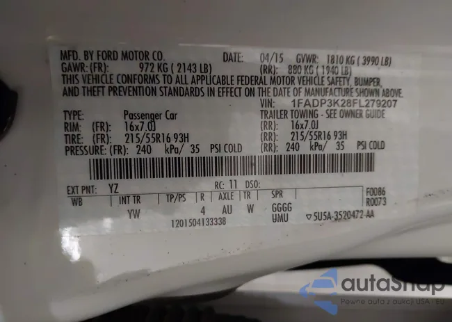 1FADP3K28FL279207: 44204541