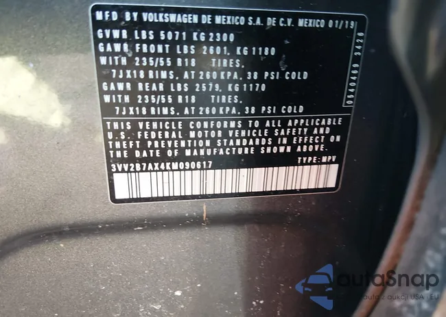 3VV2B7AX4KM090617: 44204582