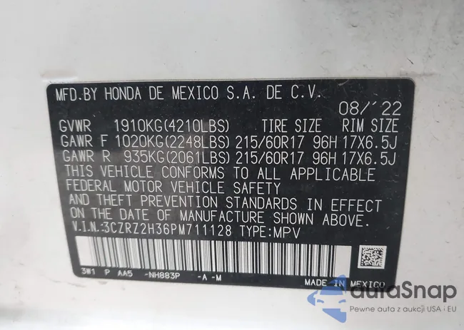 3CZRZ2H36PM711128: 44204593