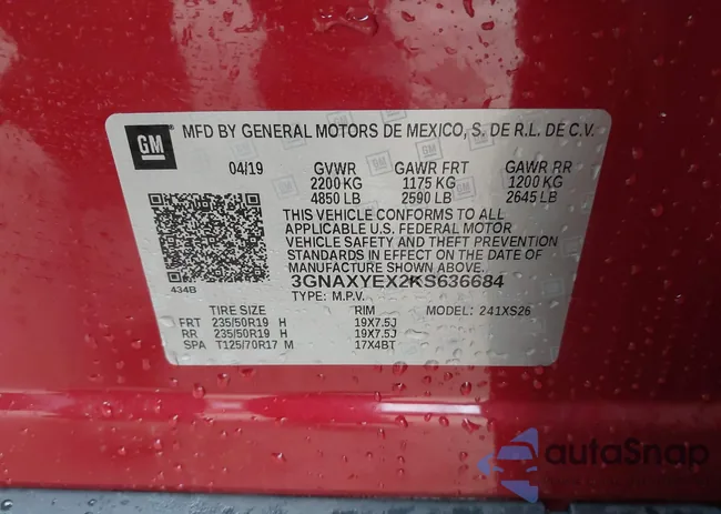 3GNAXYEX2KS636684: 44204627