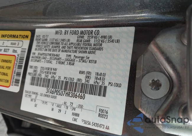 3FA6P0SU7HR306460: 44204630