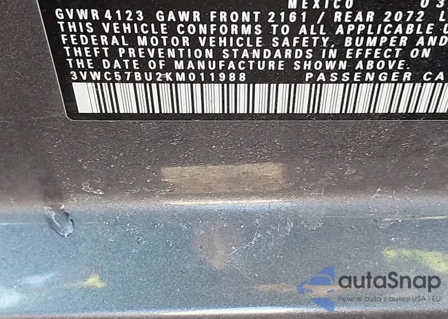 3VWC57BU2KM011988: 44204643