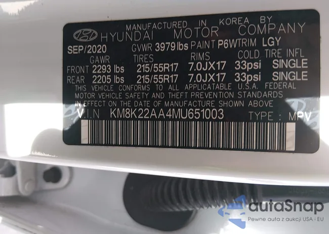 KM8K22AA4MU651003: 44204649