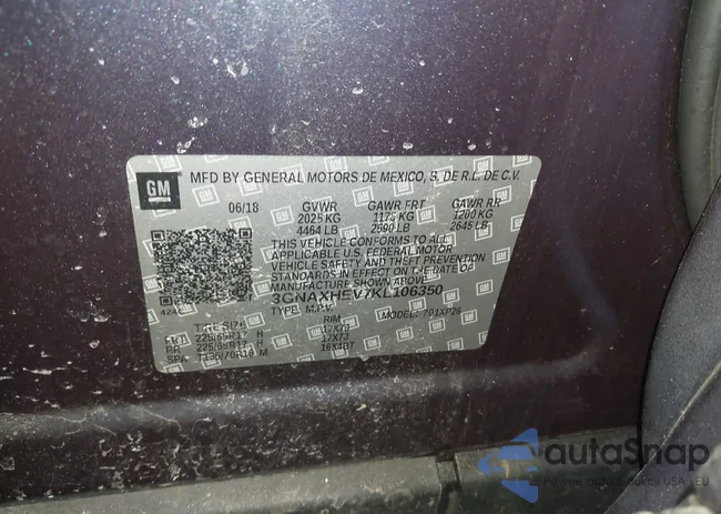 3GNAXHEV7KL106350: 44204710