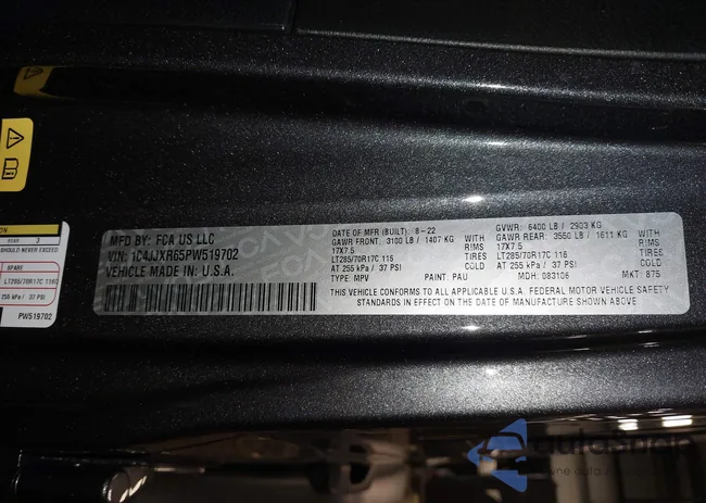 1C4JJXR65PW519702: 44204740