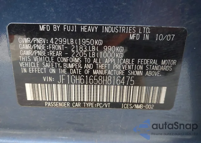 JF1GH61658H816475: 44204772