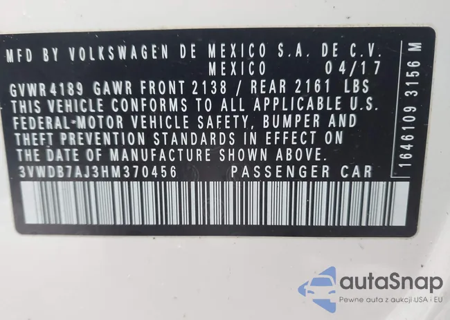 3VWDB7AJ3HM370456: 44204794