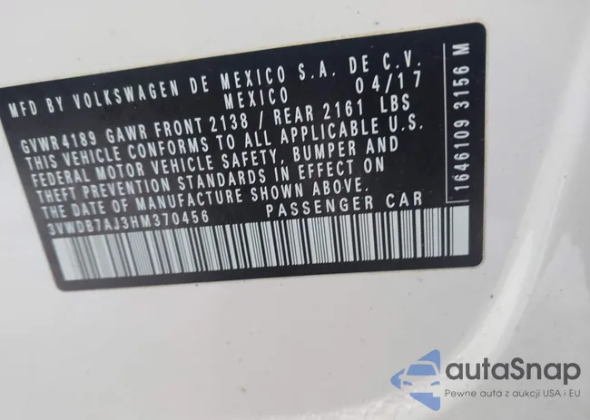 3VWDB7AJ3HM370456: 44204794