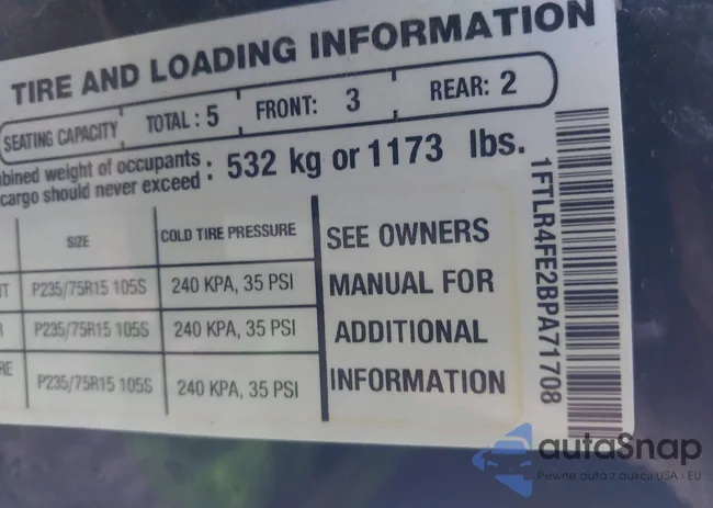 1FTLR4FE2BPA71708: 44204797