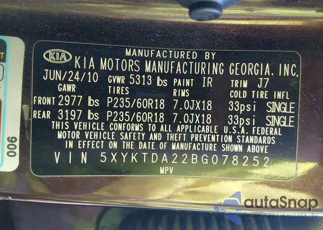 5XYKTDA22BG078252: 44204818