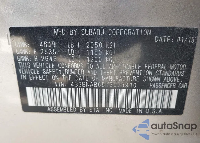 4S3BNAB65K3023910: 44204837