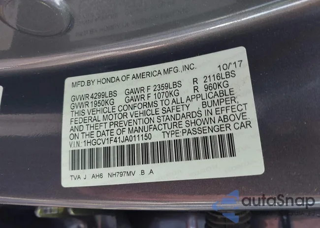 1HGCV1F41JA011150: 44204842