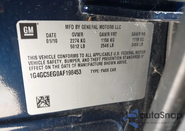 1G4GC5EG0AF198453: 44204870