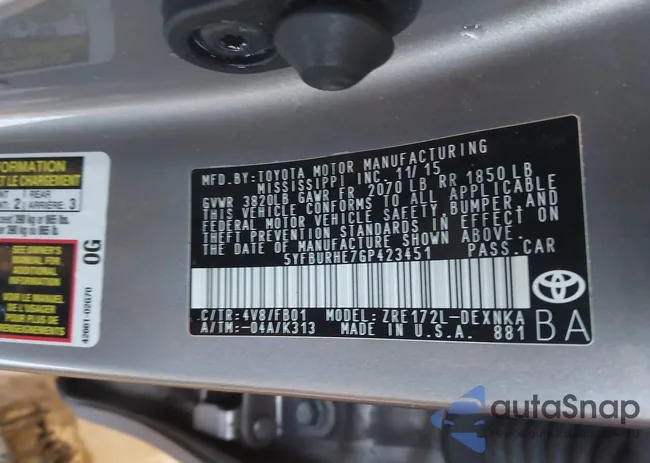 5YFBURHE7GP423451: 44204921