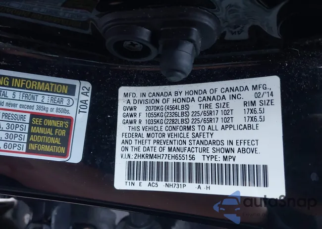 2HKRM4H77EH655156: 44204991