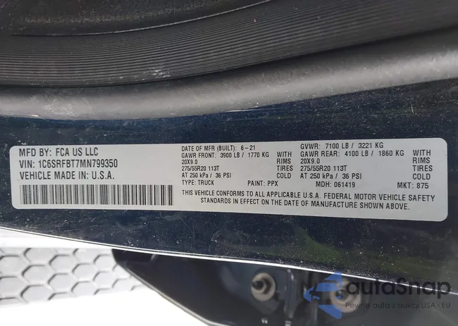 1C6SRFBT7MN799350: 44204993