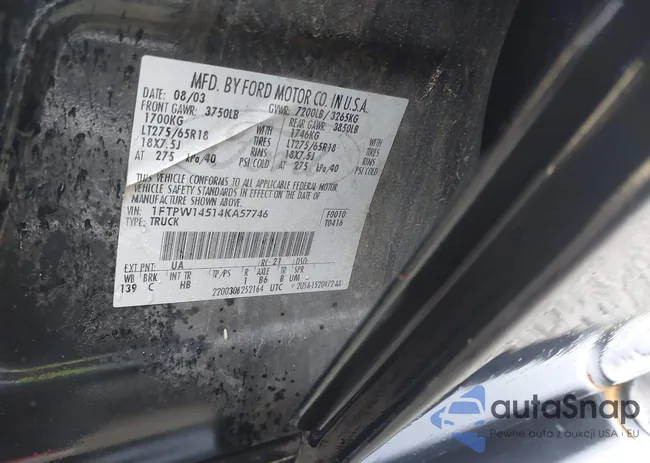 1FTPW14514KA57746: 44204097