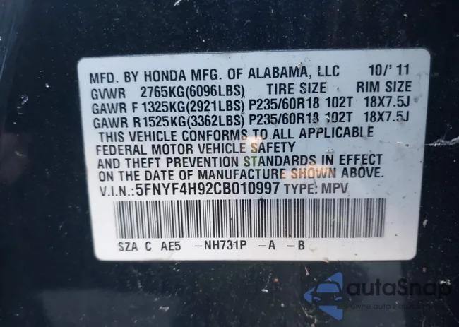 5FNYF4H92CB010997: 44204196