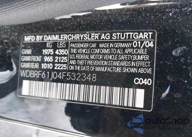 WDBRF61J04F532348: 44204268