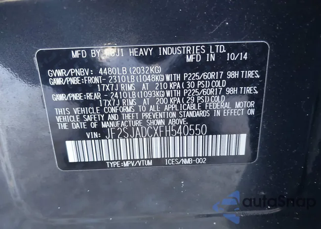 JF2SJADCXFH540550: 44204289